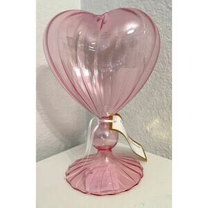 Cupcakes and Cashmere Candlestick Holder Decorative PINK HEART